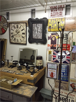 Clocks, Mirrors, Signs, Coatstands